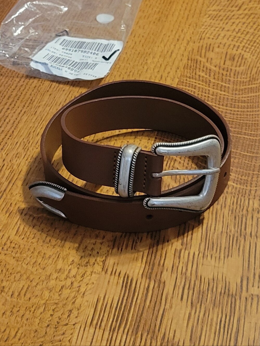 J. Crew Western Buckle Belt in Italian Leather - brown - Picture 6 of 9